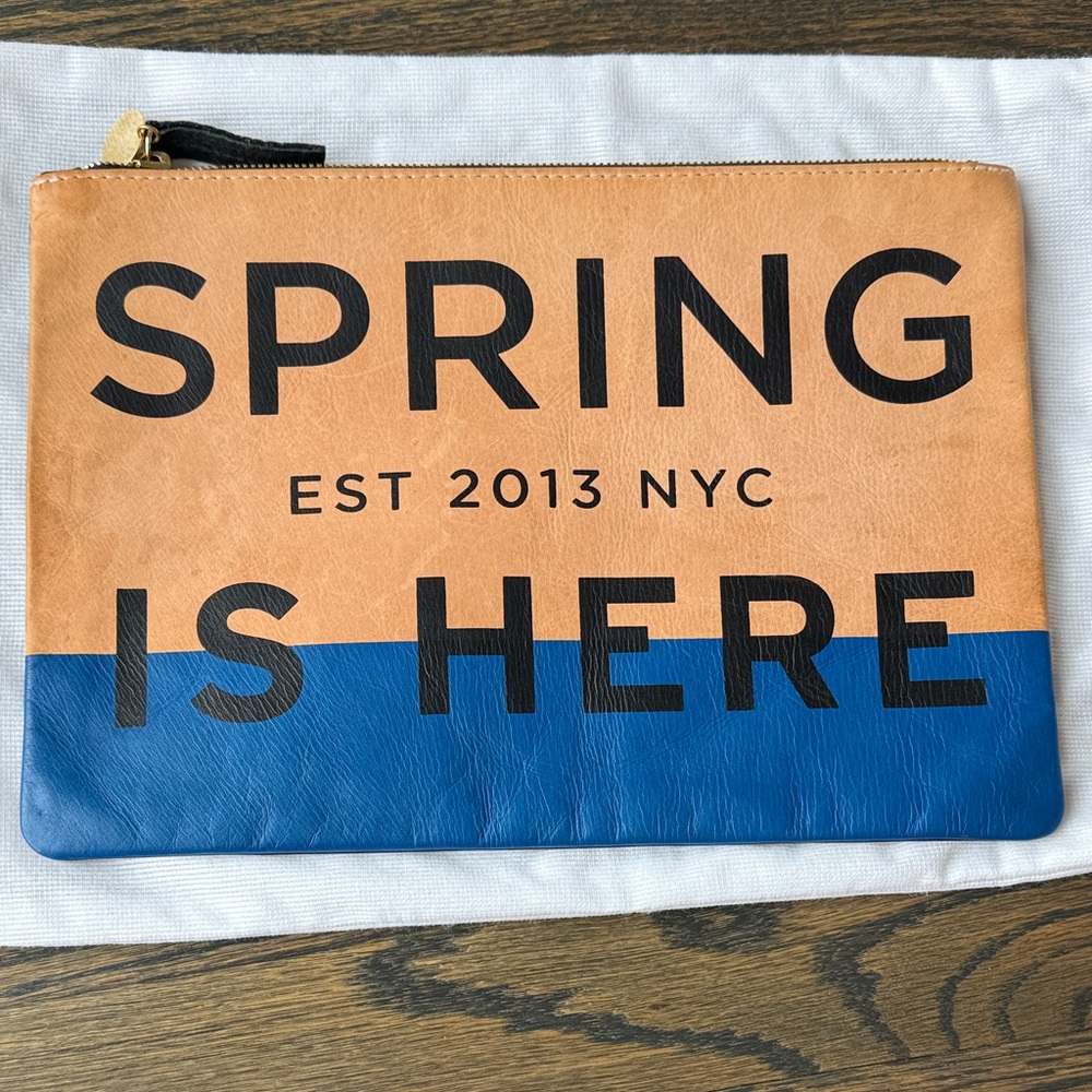 Clare V Spring Is Here Flat Pouch EUC RARE!! - Picture 9 of 9